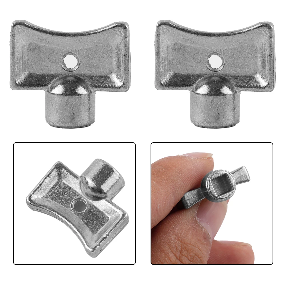 2pcs Radiator Exhaust Valve Key Square 5×5mm Radiator Accessories Zinc Alloy Material Socket For Standard Heating Valves