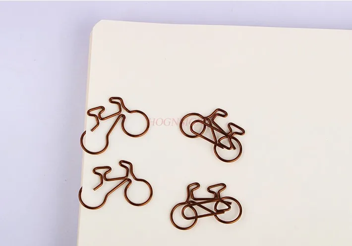 10pcs ffice Supplies Bicycle Paper Clips Colorful Creative Cute Medium Paper Clips O