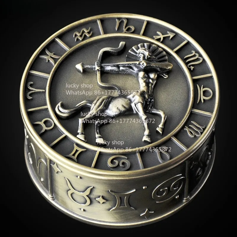 Twelve Constellations Fantasy Retro Jewelry Box European Princess Jewelry Small Creative Storage Box Gift