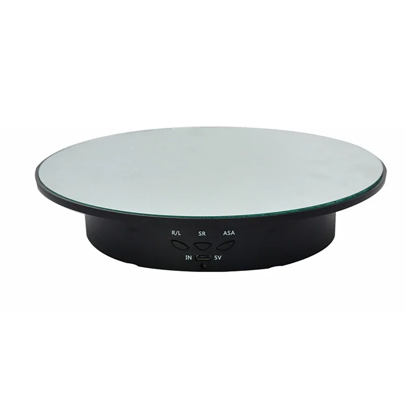 Electric Mirror Turntable Video Shooting Table Live Dynamic Rotating Display Stand Plug-in Electric Shooting Props RemoteControl