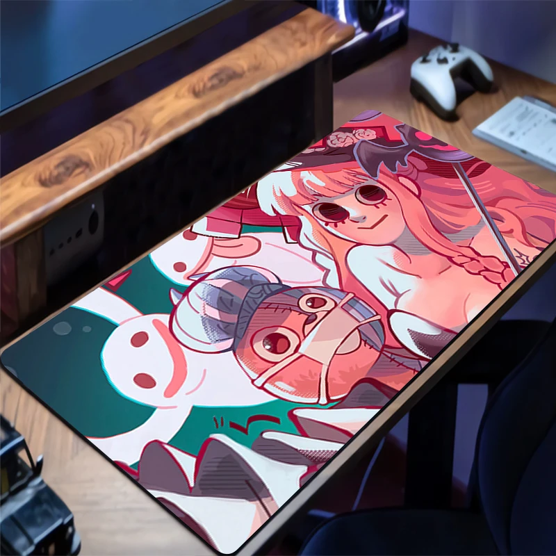

Mouse Pad Gamer Anti-slip Anime Desk Mat Gaming PC Accessories Tablet Pad Large One Piece Perona Extended Mousepad Keyboard Mat
