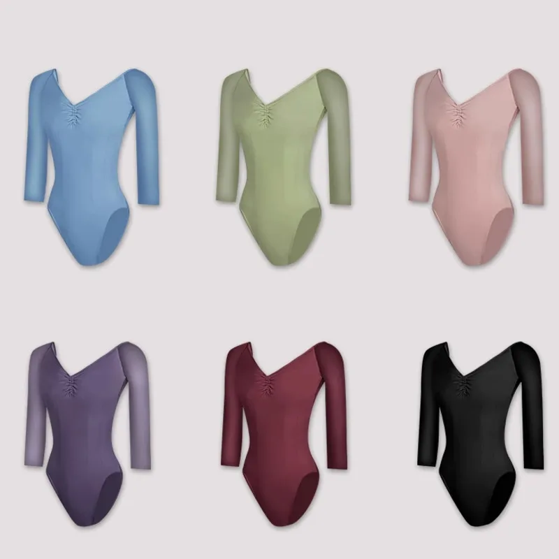 

Danzbaby Adult Ballet Uniform Basic Training Gymnastics Uniform High Hip Art Exam Uniform Female Slimming Practice Uniform B70