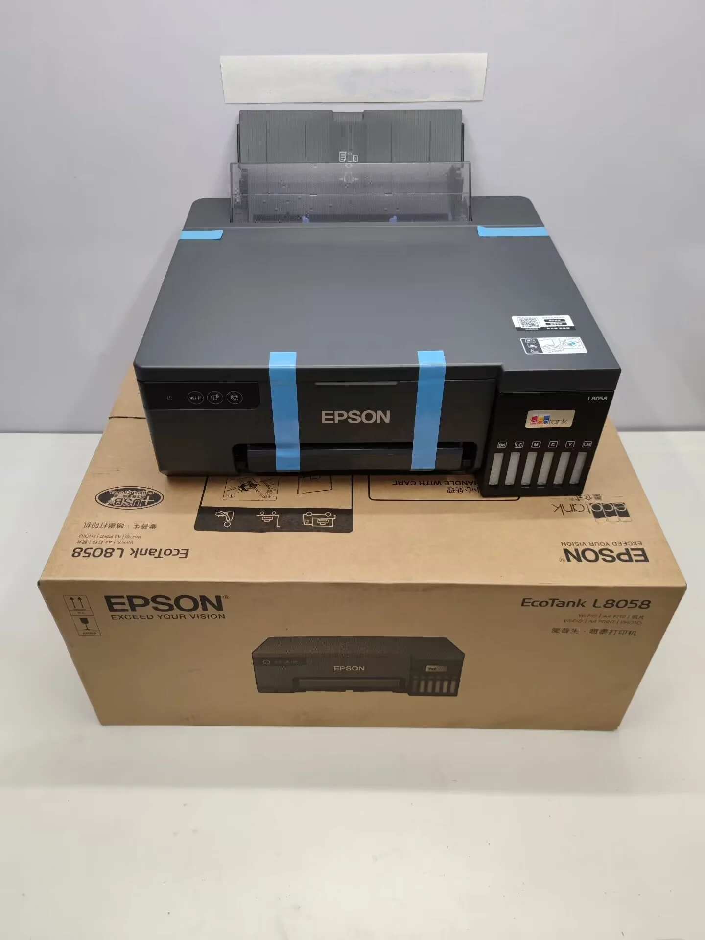 Original brandneue L805 L8058 Sechs-Farben-Hochgeschwindigkeits-Tintenbox-Typ-Tintenstrahl-Kontinuierliche Versorgung Fotodrucker Farbnetzwerk Wireless WiF