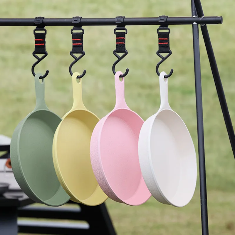 Pequeña Mini sartén para acampar, juego de Picnic, sartén para parrilla de Camping al aire libre, bistec de tortilla, Sartenes portátiles, Antiadherentes