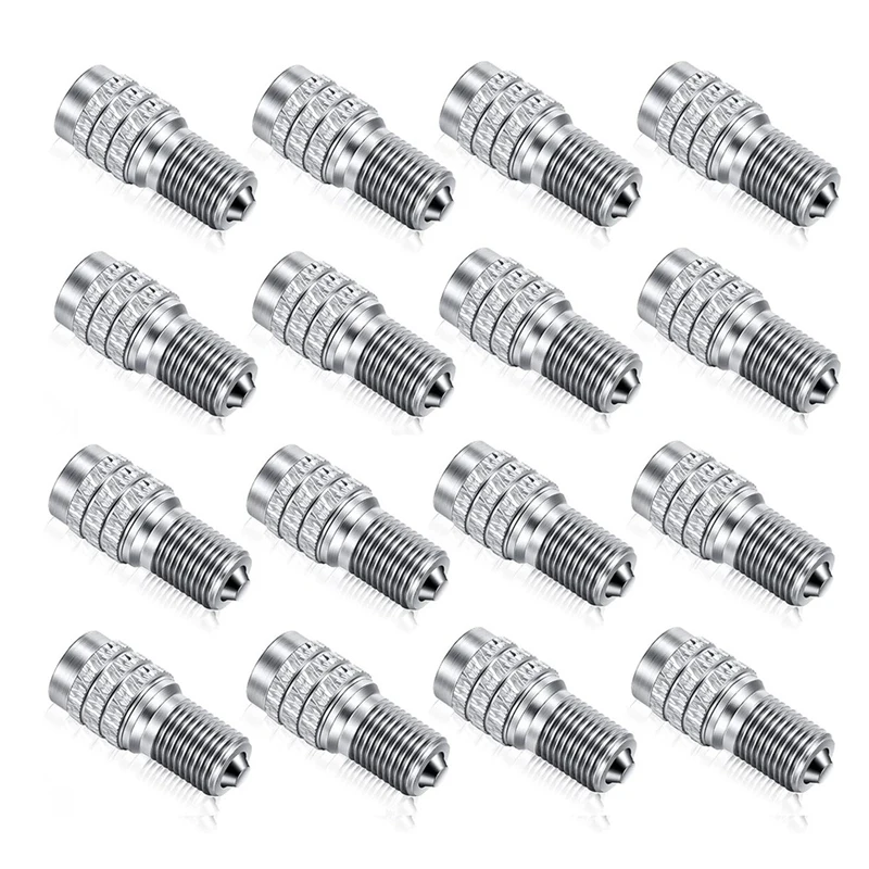 16Pcs Double Valve Stem Cap Inflate Tire Valve Caps Flow Through Tires Cap For High Pressure Truck Car RV Semi Bus Tires