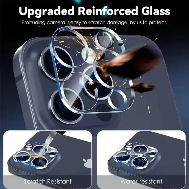 3Pcs Lens Protector Glass For iPhone 16 11 12 13 14 15 Pro Max Back Camera Protective Glass Film For IPhone 13 Mini 15 16 Plus