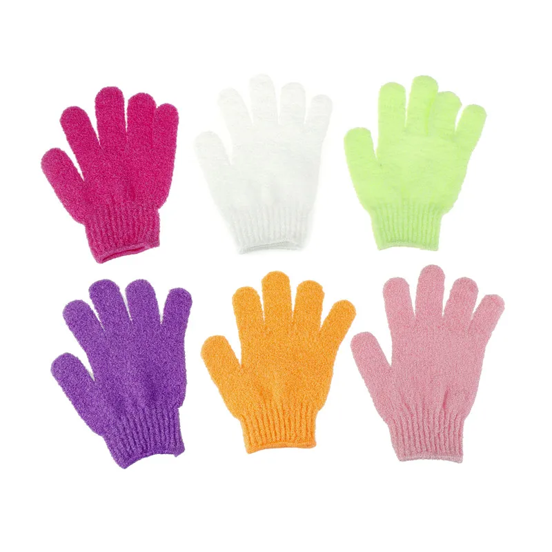 1PC Nylon Body Sponge Bath Massage Of Shower Bath Scrub Gloves Exfoliating Bath Gloves Bathing Tools