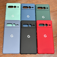 For Google Pixel 6 7 8 Pro Case Soild Color Plain Silicone Soft Cover For Google Pixel 8A 7A 6A Shockproof Bumper Shell