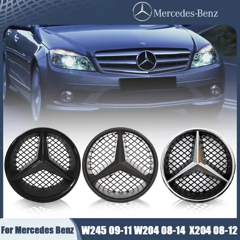 Chrome Black OE Style Emblems Mercedes Benz B C GLK W245 W204 X204 High Quality ABS Front Grill Illuminated Star Emblem Logo