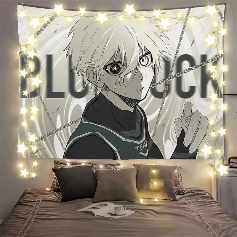 【ブループリズン】アニメ2D部屋、寮、ベッドサイド装飾、背景布、ポスター、壁布、吊り下げ布