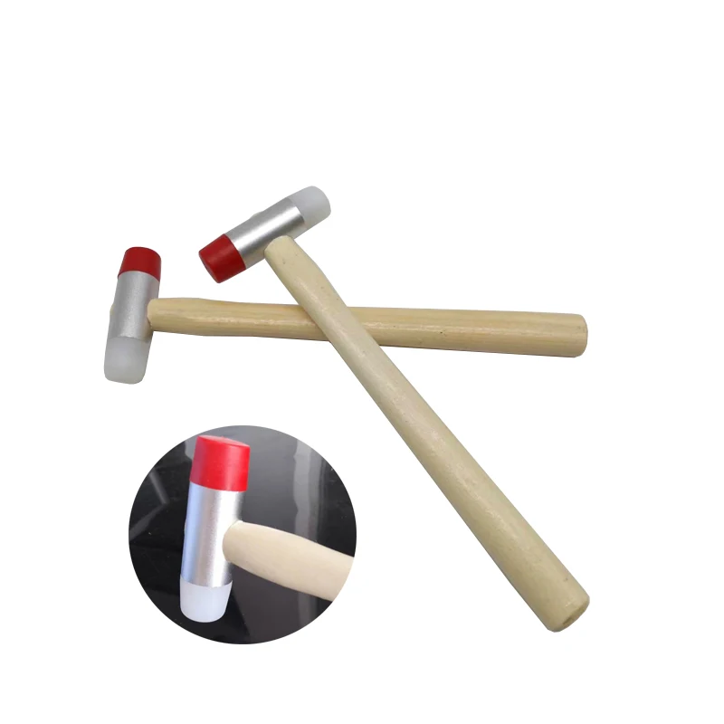 PDR King Tools Wooden Handle Nylon Hammer With Soft Tips For Car Dent Repair Tools Pdr King Kit