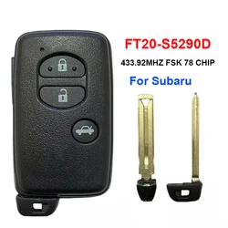 CN034015 Smart Card Key For Subaru Forester XV Crosstrek BRZ WRX STI Remote Fob HYQ14ACX FT20-S5290D 433.92MHZ FSK 4D 78 Chip