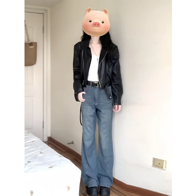 سترات راكبي الدراجات النارية سترة نسائية مبطنة للربيع مبطنة بالقطن من القماش مريحة وصديقة للبشرة مناسبة للترفيه والهالوين متينة