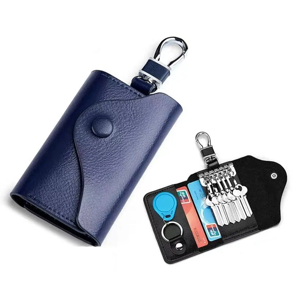 

Key Clip Waist Hanging Key Storage Case Key Box PU Leather Car Key Organizer Men's Key Holder Zipper Key Bag Car Key Wallet