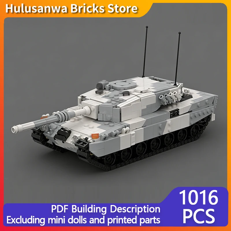 2A4 Modern Military Tanks Model MOC Building Bricks War Equipment Modular Technology Gifts Holiday Assemble Children Toys Suit