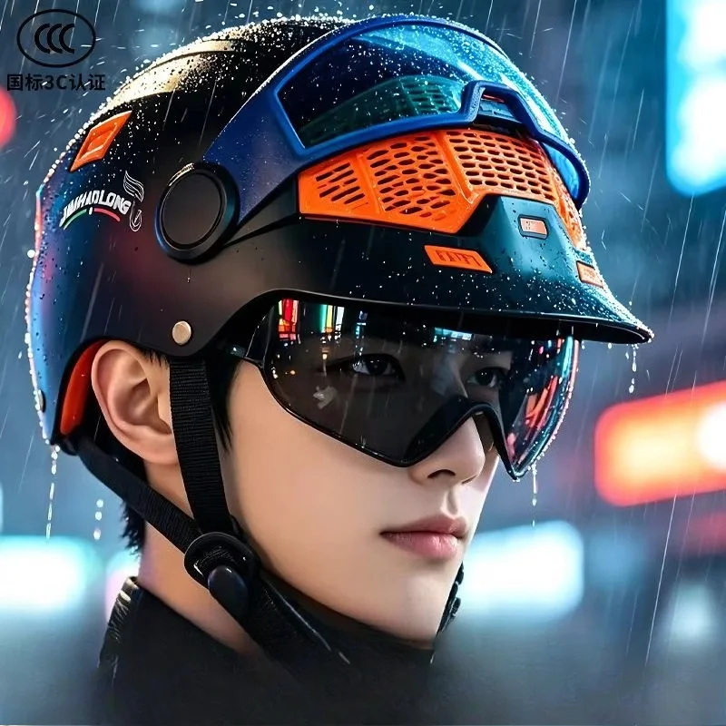 Summer Motorcycle Visor Helmet Cap Helmet Baseball Helmet Electric Vehicle Unisex Summer Day Sunscreen Breathable Hard Hat