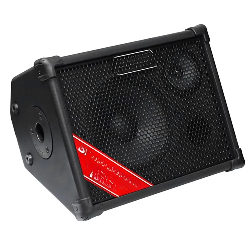 Battery power amplifier with microphone input for portable outdoor speakers and speakers