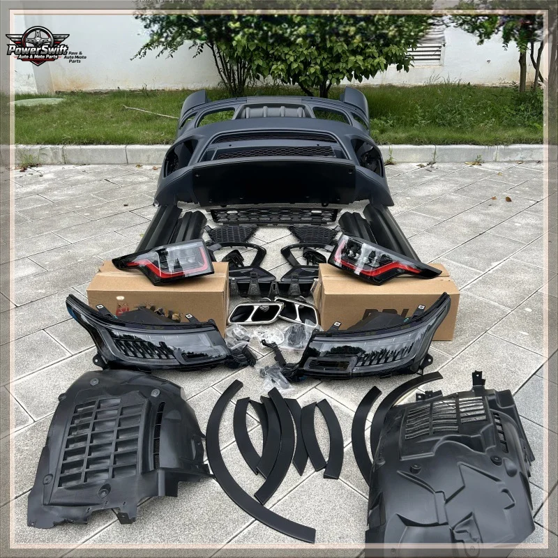 

Suitable for 2013-2017 Range Rover Sport Upgrade Facelift 2018-2022 Full Front and Rear Bumper Accessories
