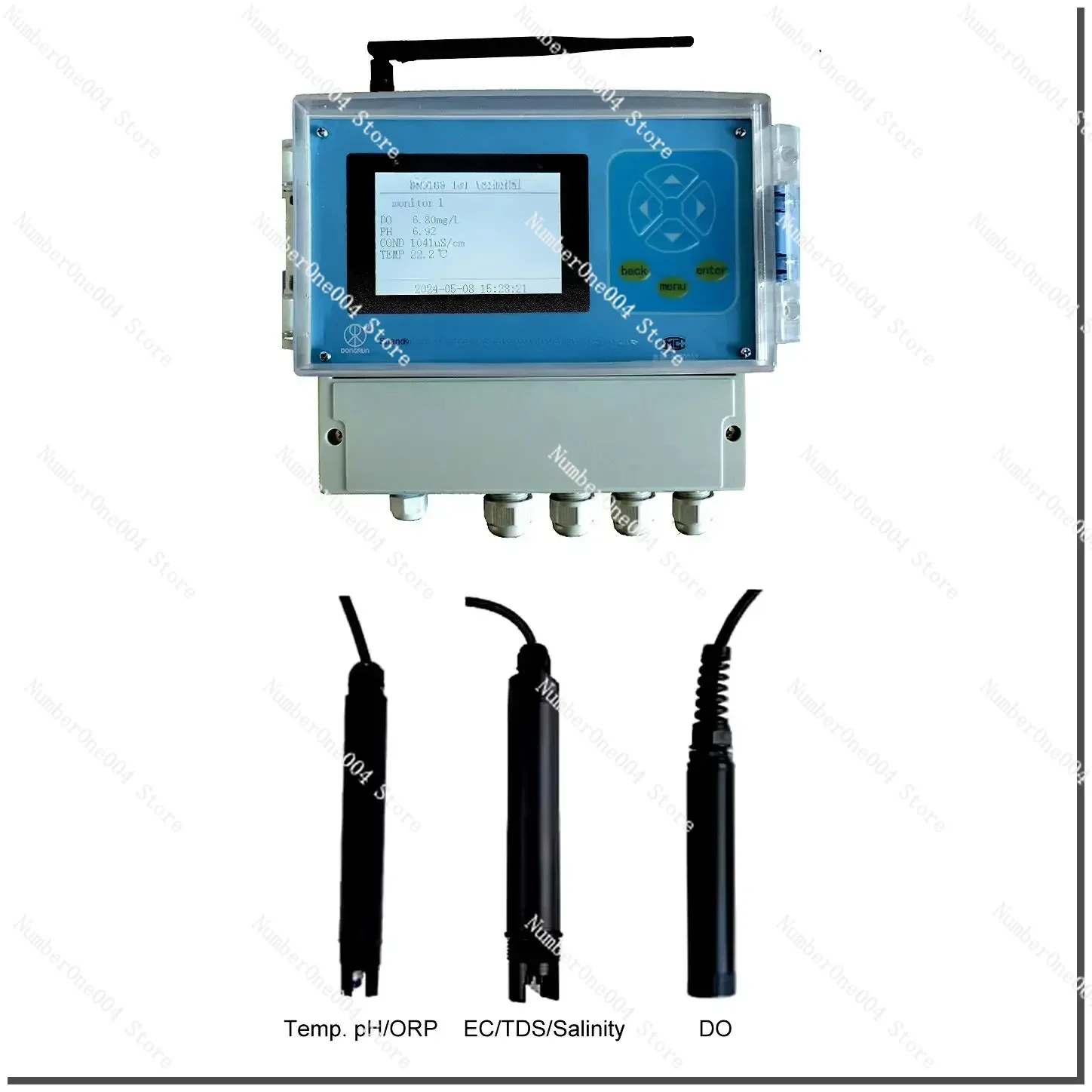 Smart Multi parameter Water Quality Monitoring System Meter with pH ORP TDS EC Salinity DO Sensor for Fish Farming