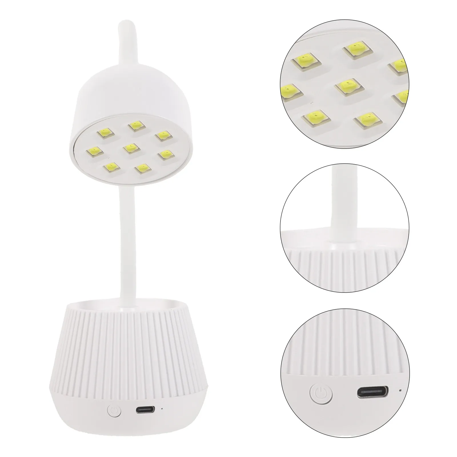 

Gooseneck LED Nail Lamp for Gel Nails Uv LED Nail Dryer Flexible 360 Degree Bendable Light Adjustable Intensity Safe Eye Skin