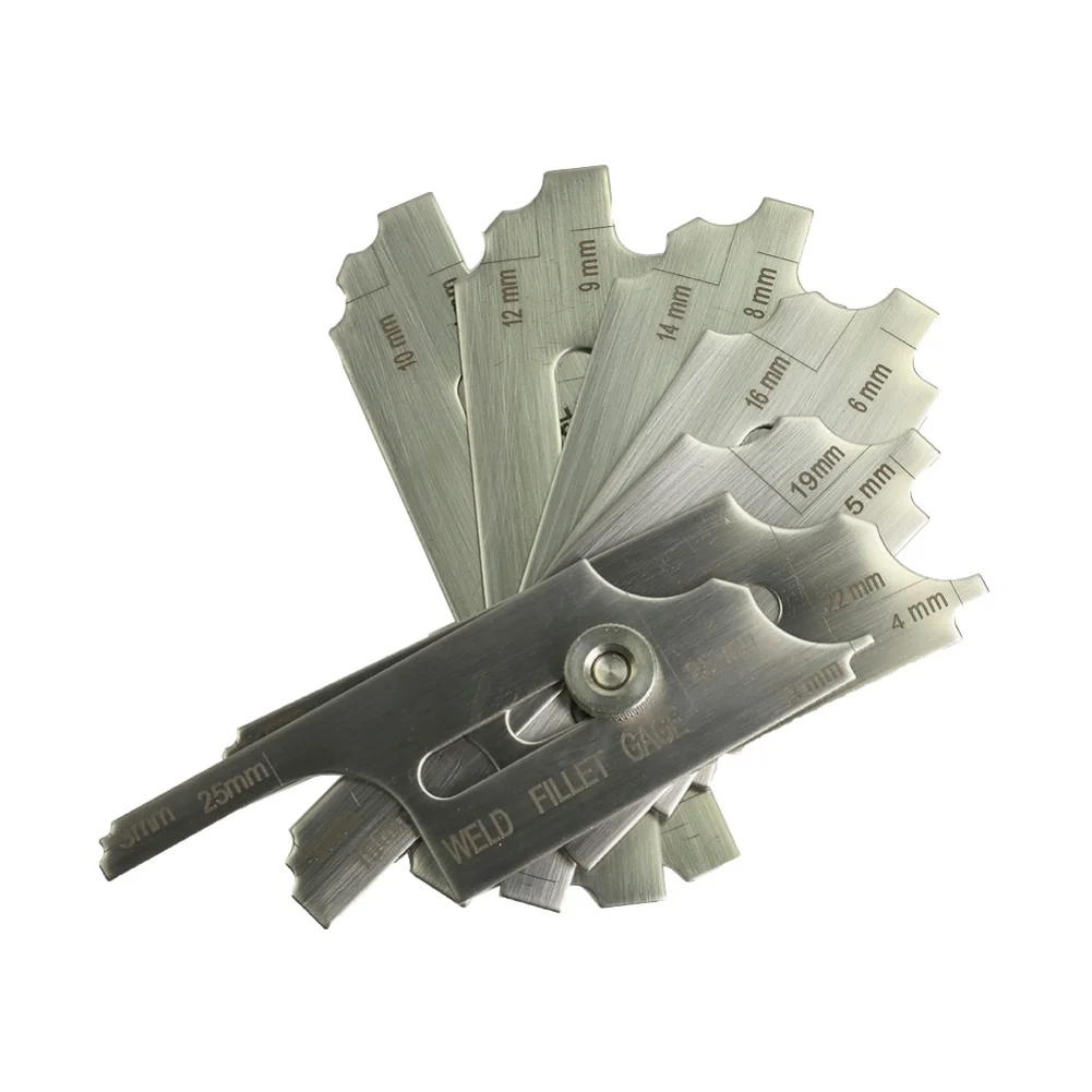 Welding Inspection Fillet Weld Gauge Leg Length Gauge Gauge Set 7-piece Set Weld Joint Measurement Double-sided Markings