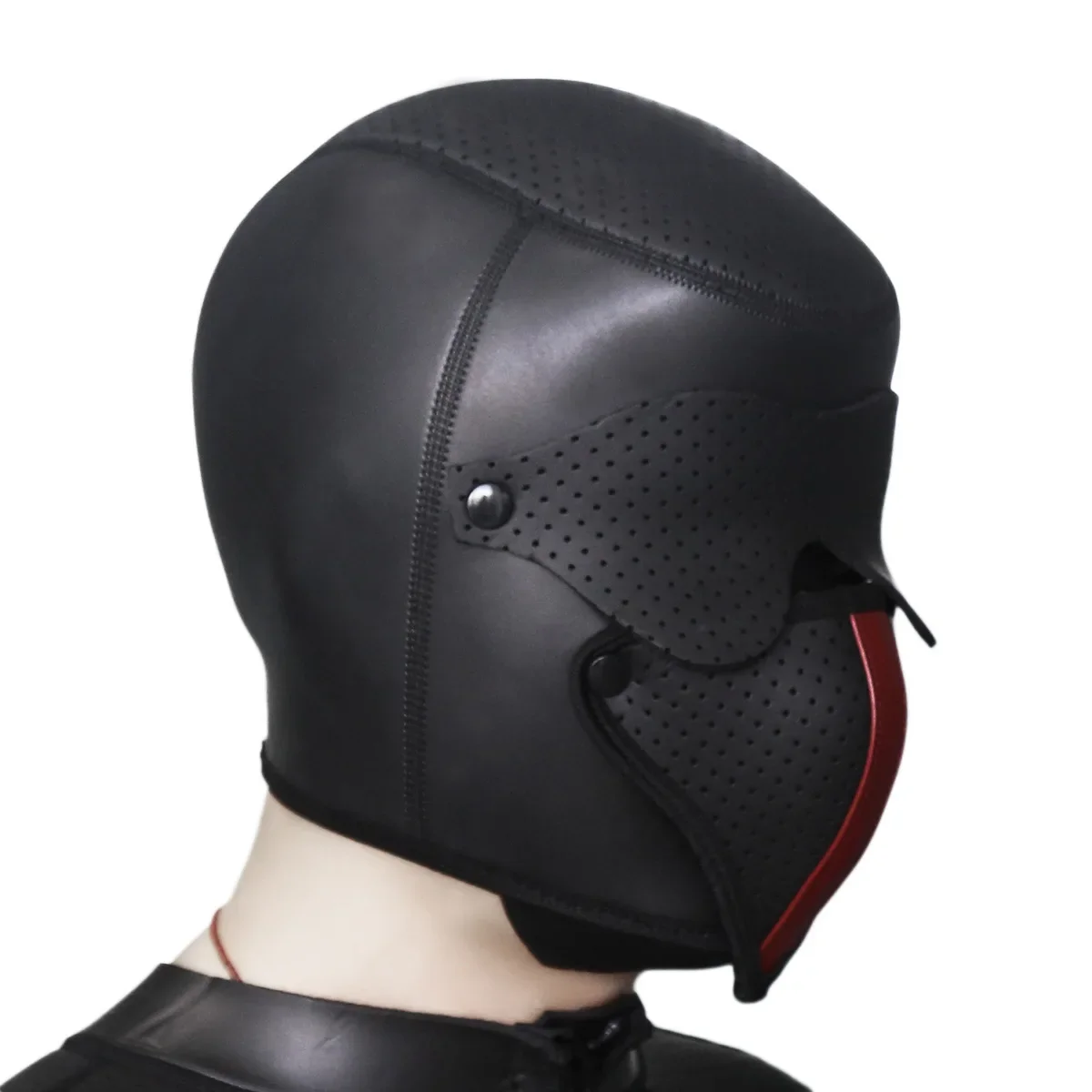 Máscara facial completa de neoprene para homens e mulheres, festa de Halloween, capuz fetiche misterioso, estilo punk, águia, falcão, bico, cosplay