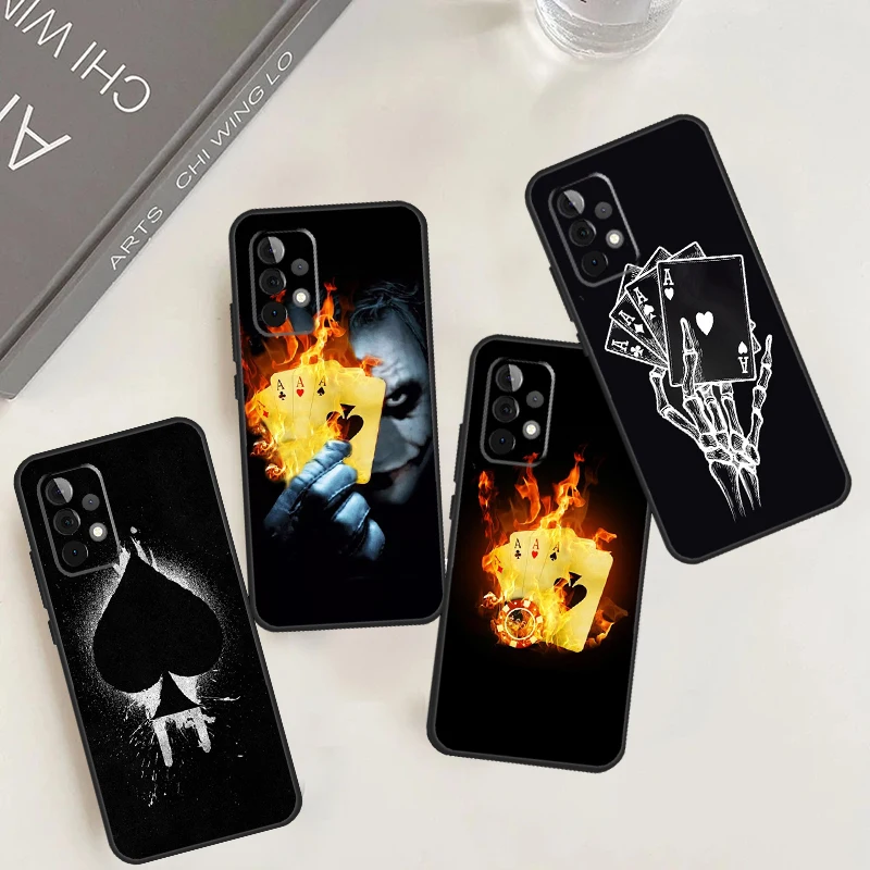 Mystery Poker Card Case For Samsung Galaxy A52 A32 A22 A12 A14 A24 A34 A54 A53 A33 A13 A15 A25 A71 A51 Cover