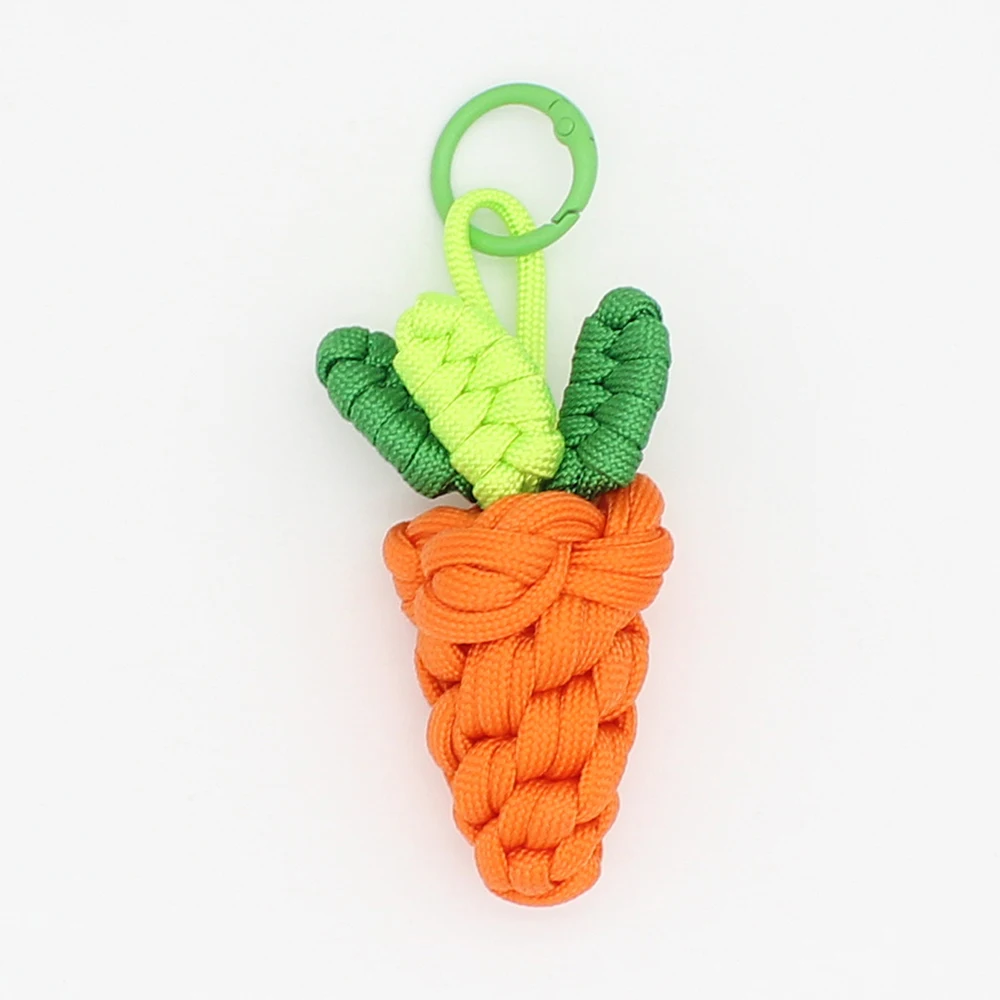 5pcs Keychain Handwoven Carrot Flower Keychain Mobile Phone  Keyring Backpack Handbag Pendant