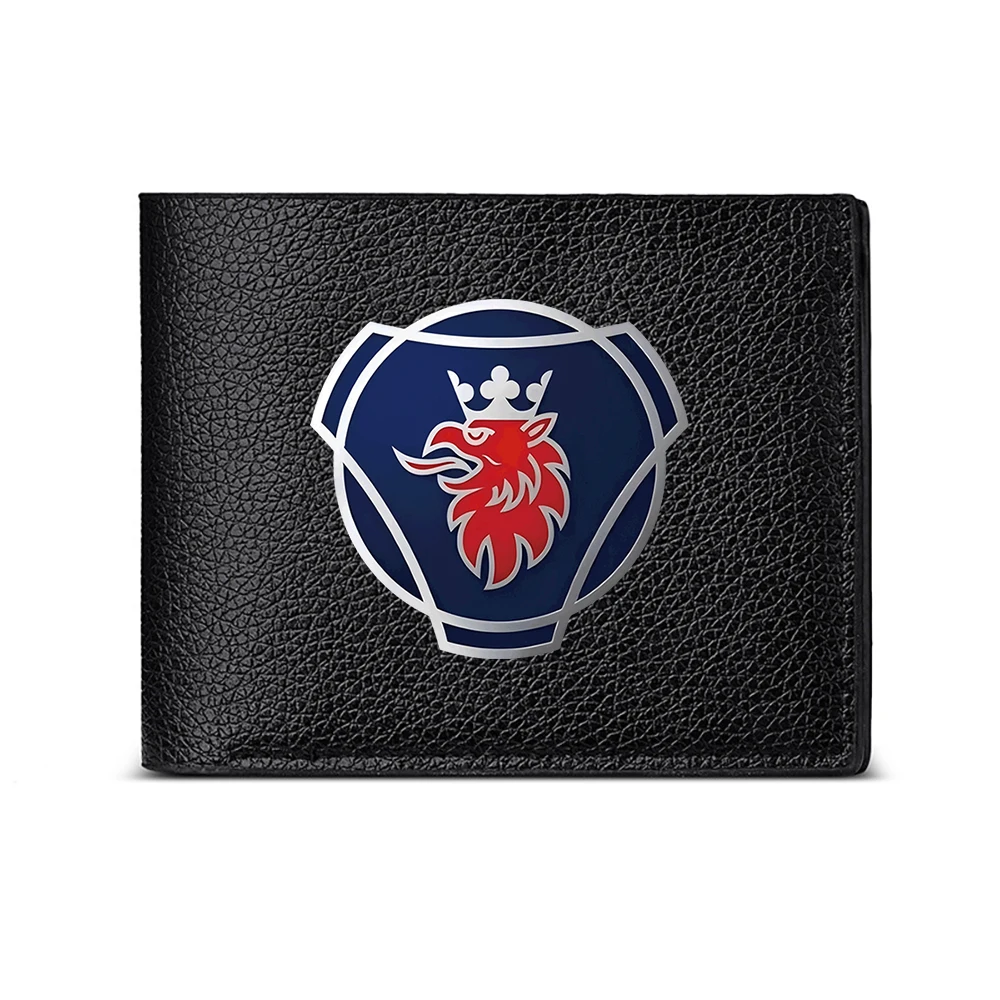 Crowned Lion Shield Design Men's Wallet Card Holder Casual Business Fashion Print Accessory