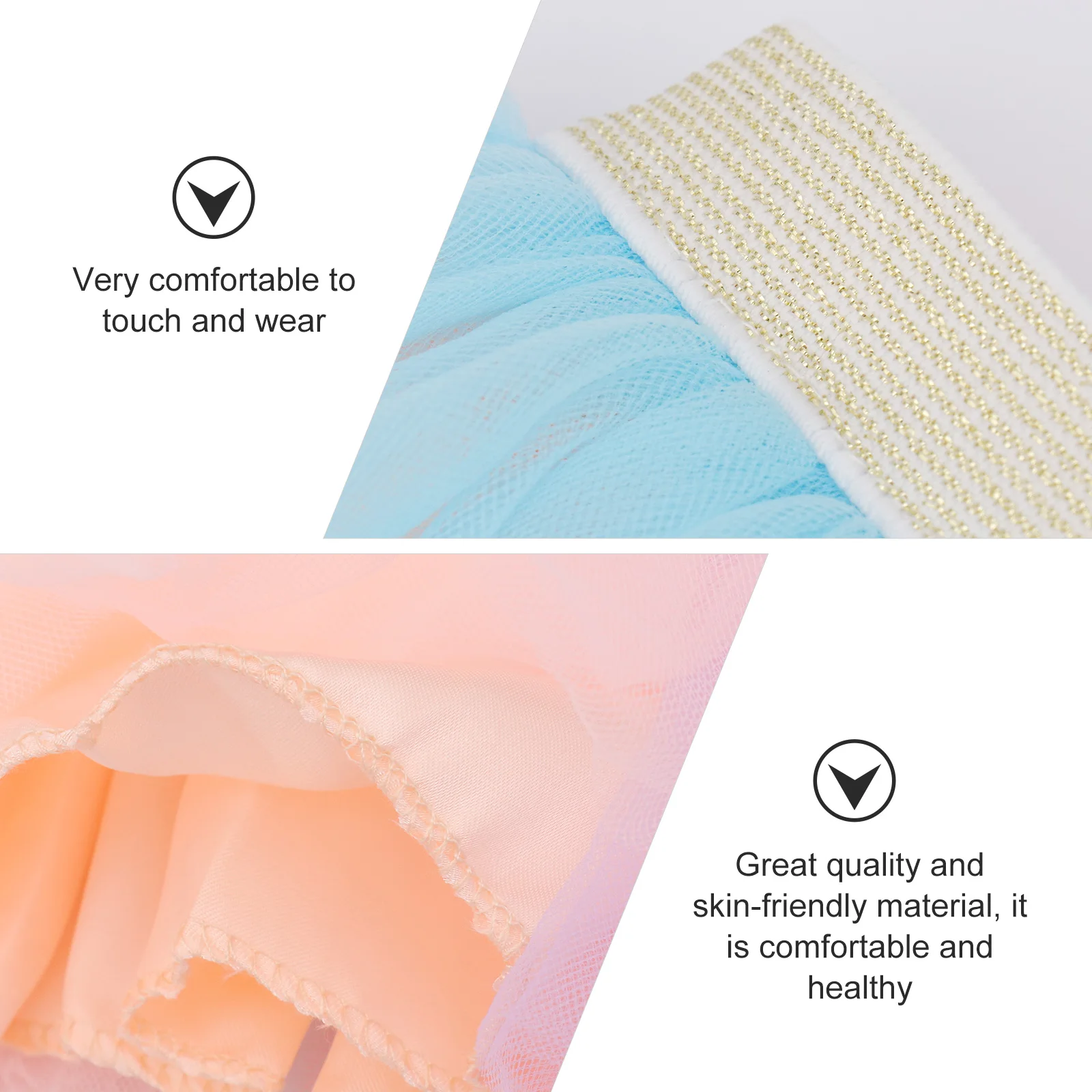 

Clothes for Rainbow Mesh Skirt Gauze Clothing Party Easter Tulle