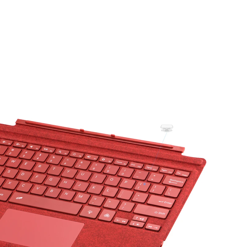 Surface Pro3, 4, 5, 6, 7/7 + 컴퓨터용 블루투스 호환 마그네틱 키보드