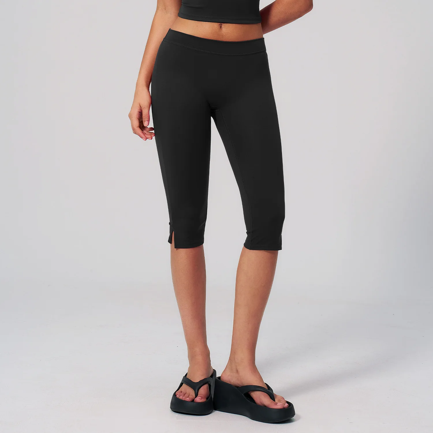 Low Waist Butt Lifting Yoga Shorts Tummy Control Biker Shorts Women Quick Dry Gym Fitness Capri Running Tights