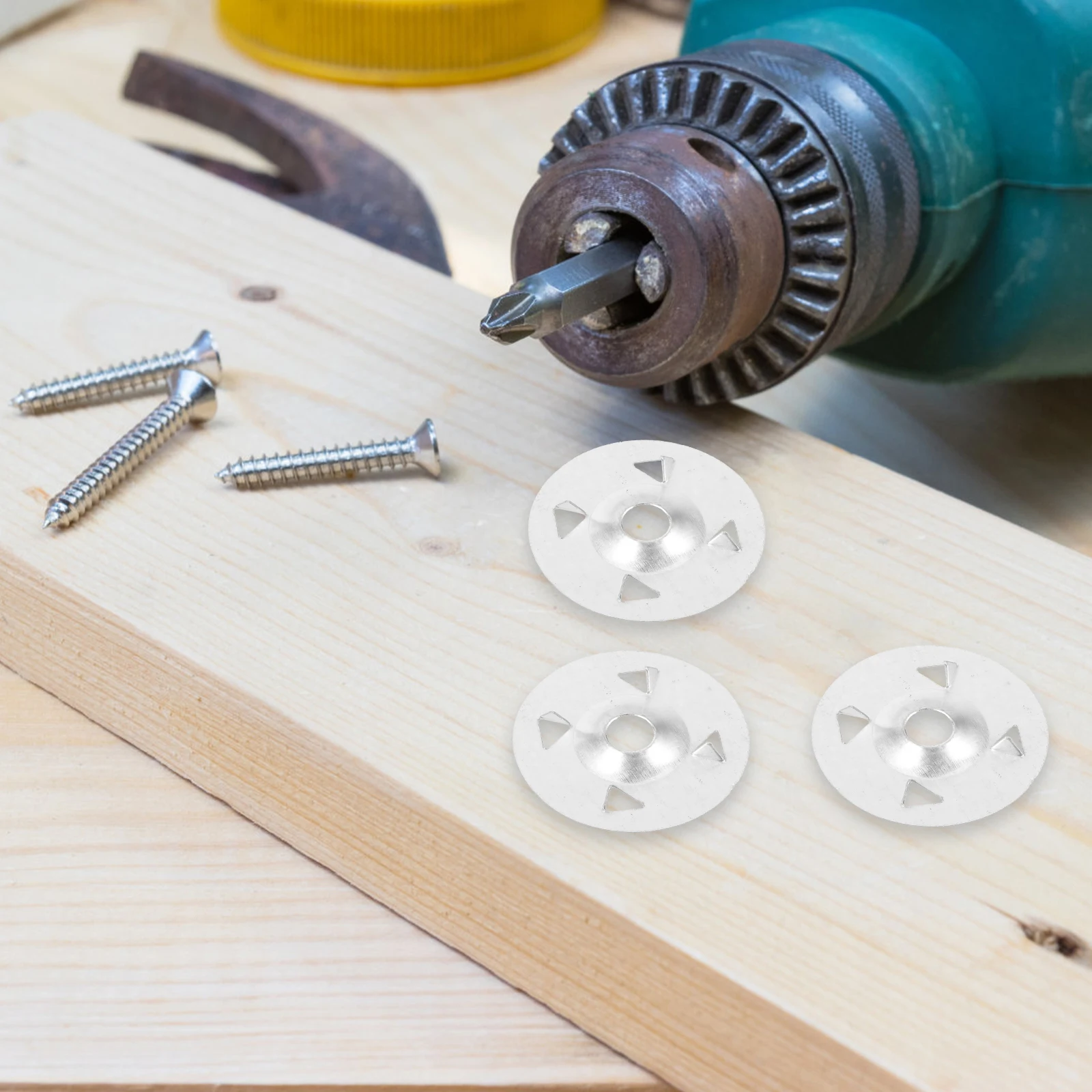 

100pcs Insulated Board Washers Sturdy Lightweight Fastening Fixing Foam Board Metal Washers For Indoor Outdoor Use
