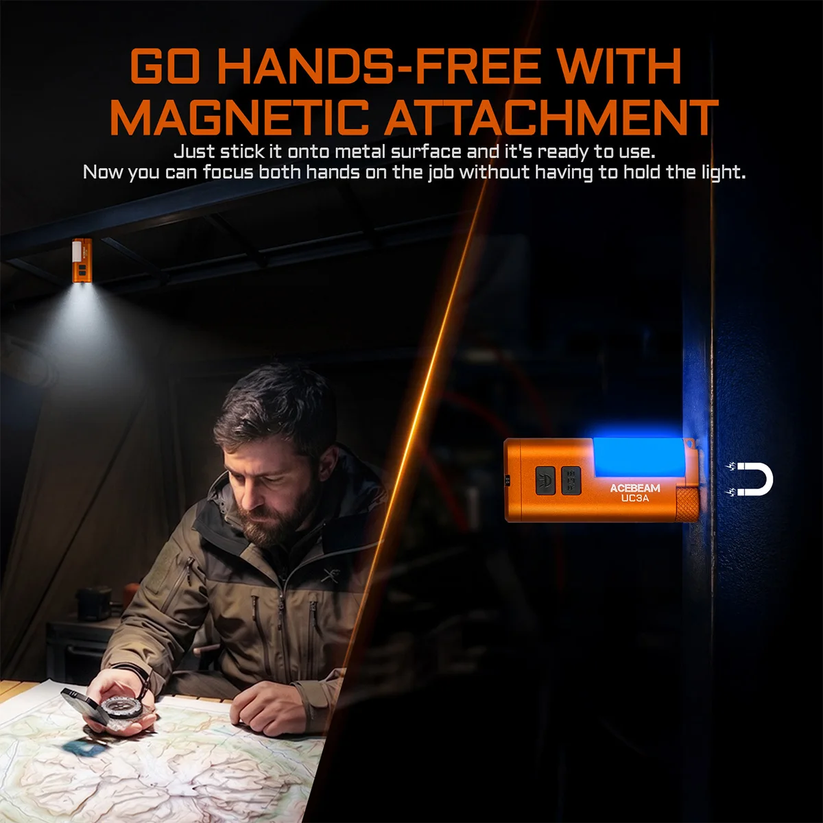 ACEBEAM UC3A EDC Flashlight Rechargeable Wide Voltage(1.2-4.8V) LED Torch With Camping Light Magnetic Multifunctional For Dog view 5