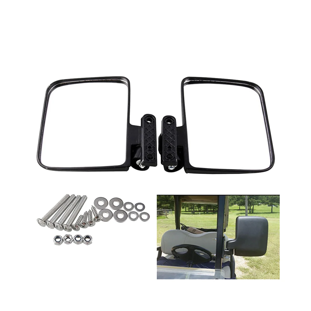 For Golf Cart - Universal Folding Side Mirror for Golf Carts for Club Car for