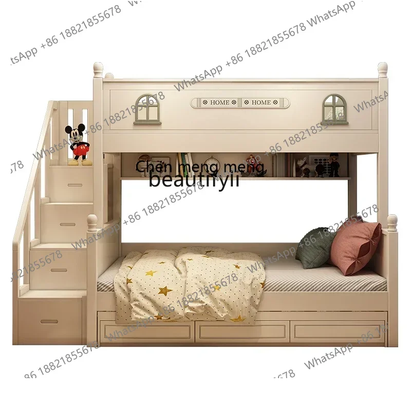 ss cn8350 ss 8350 Two-Layer Solid Wood Boy Girl Bed High and Low Bed Small Apartment Multi-Functional Combined Bed