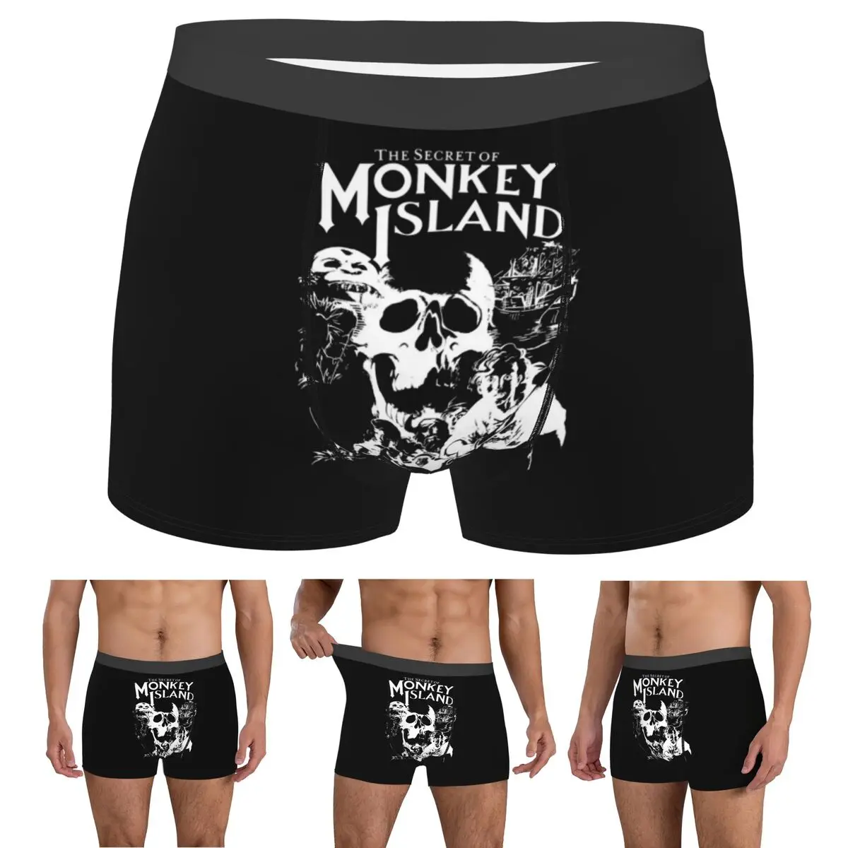 

Трусы-боксеры, шорты Secret Of Monkey Island, мужские дышащие трусы для Homme, мужской подарок бойфренду