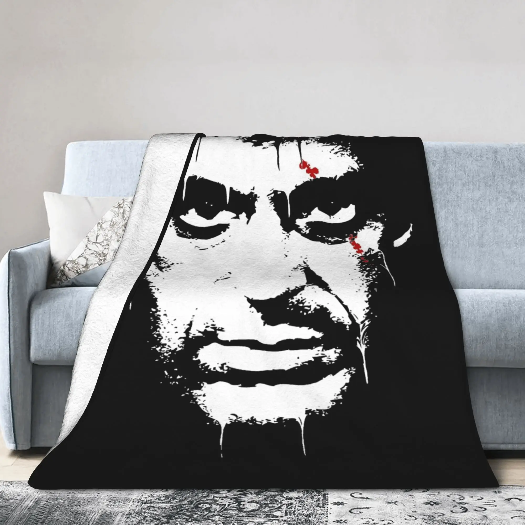 Scarfaces Tony Montana Flannel Blankets Blood Eyes Movie Film Funny Bedding Throw Blankets Bedspreads Soft Hotel Multifunction