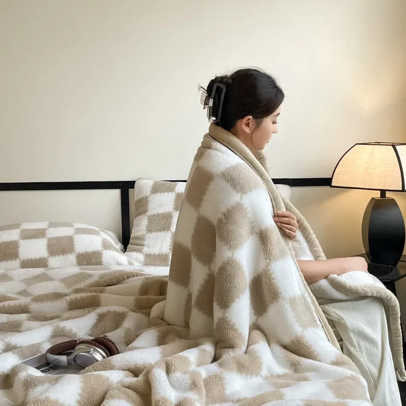 جديد Shumian المخملية سميكة الدافئة المرجان المخملية بطانية، الحليب المخملية طويلة المخملية الخفيفة الفاخرة بطانية الدفء لفصل الشتاء #3