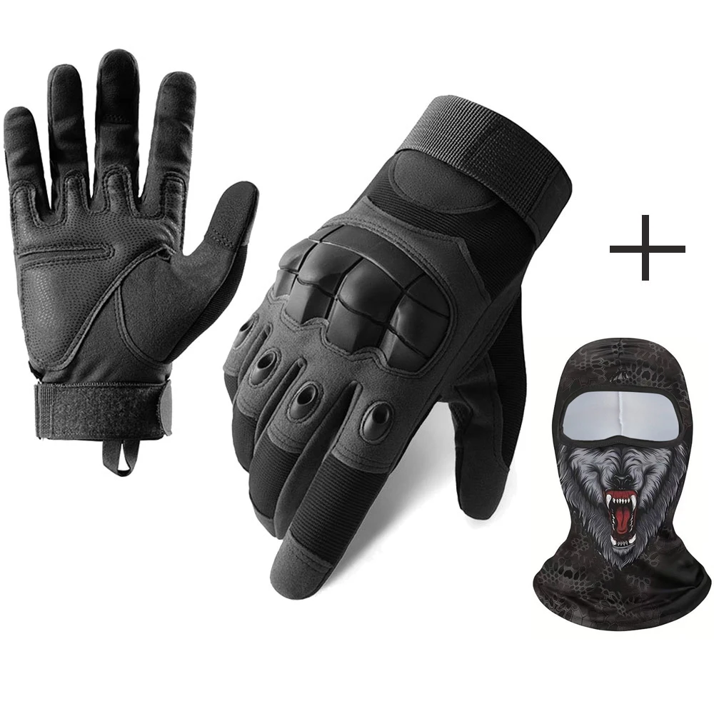 Men Motorcycle Gloves Full Finger Cycling ATV MTB Guantes Moto Anti-fall Touch Function Motocross Moto Biker Gloves Black
