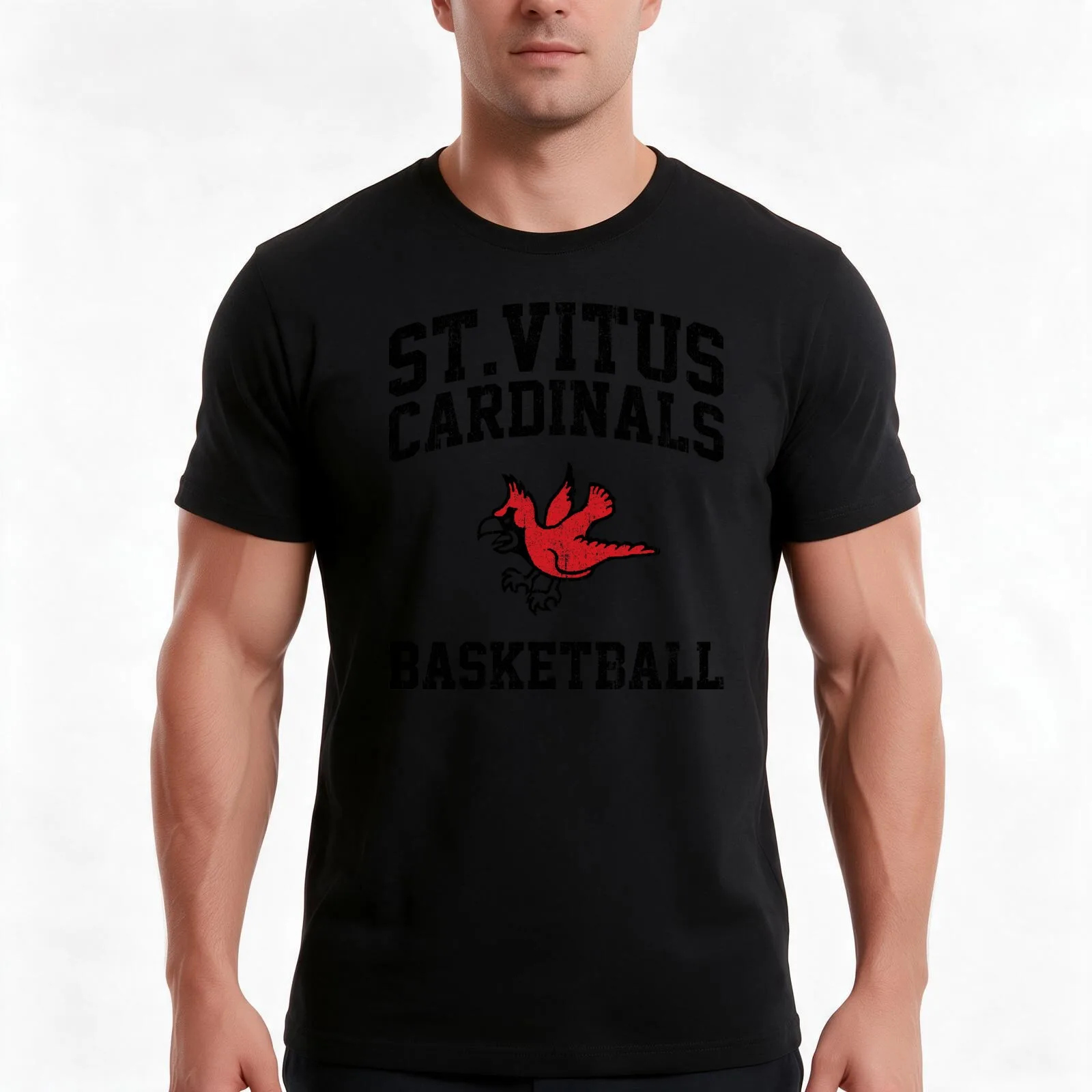 St. Vitus Cardinals Basketball - Basketball Diaries T-Shirt, Summer Casual Cotton Tee, Oversized Streetwear Tops, 100% Cotton