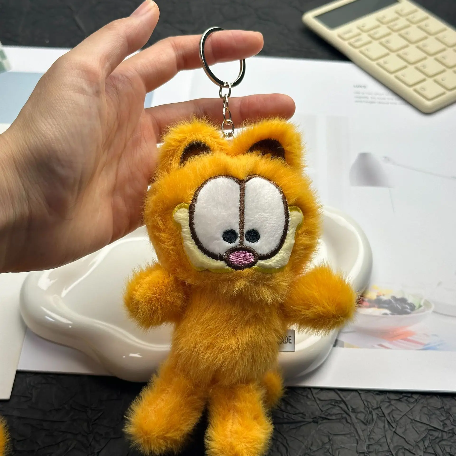 Cute Garfield Plush Pendant, Creative Cat Stuffed Doll Bag Charm, Couple Small Gift