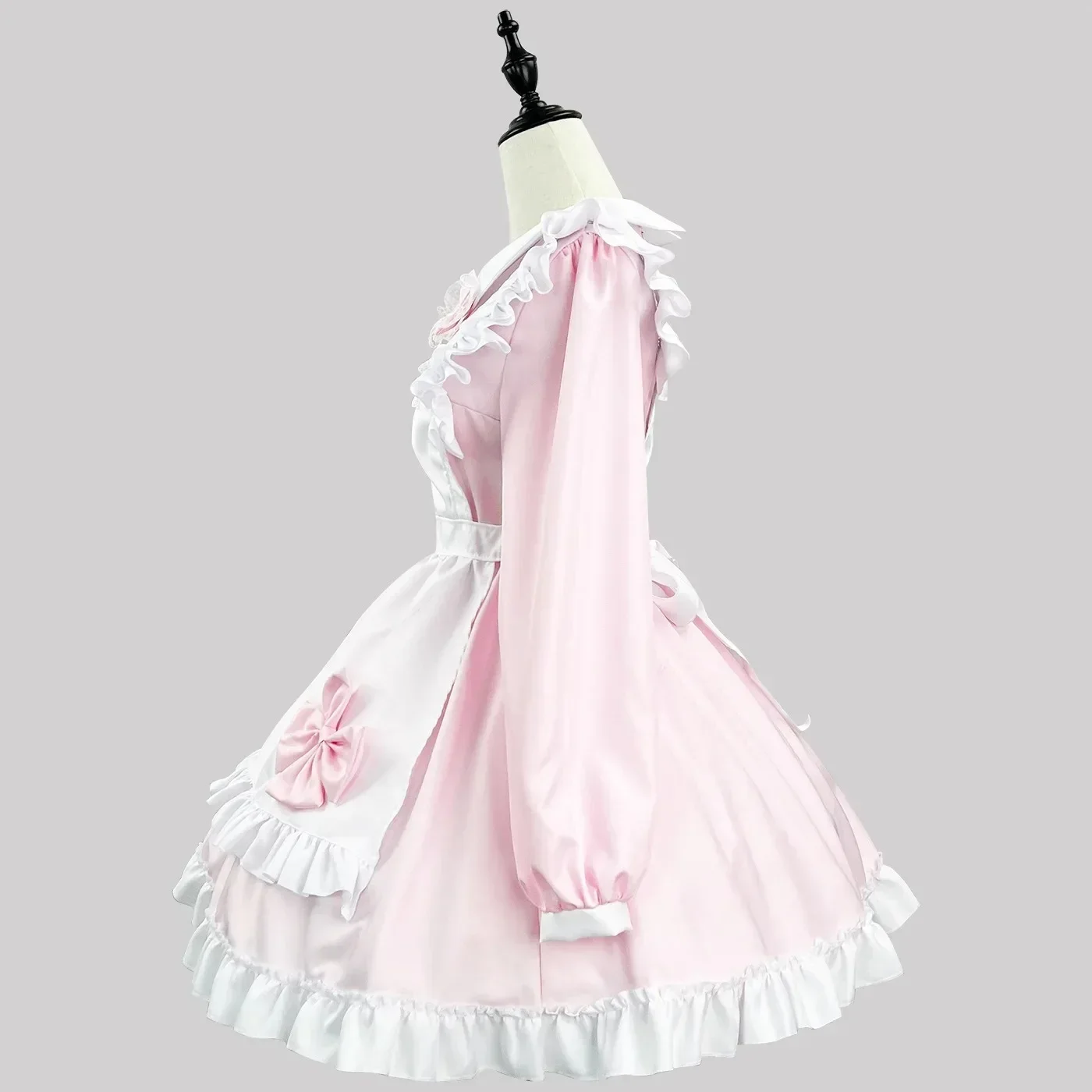CosplayLolita falda disfraz de sirvienta Cosplay lindo vestido Sexy de manga larga disfraz de Halloween ropa de Anime con delantal falda mascota S-5