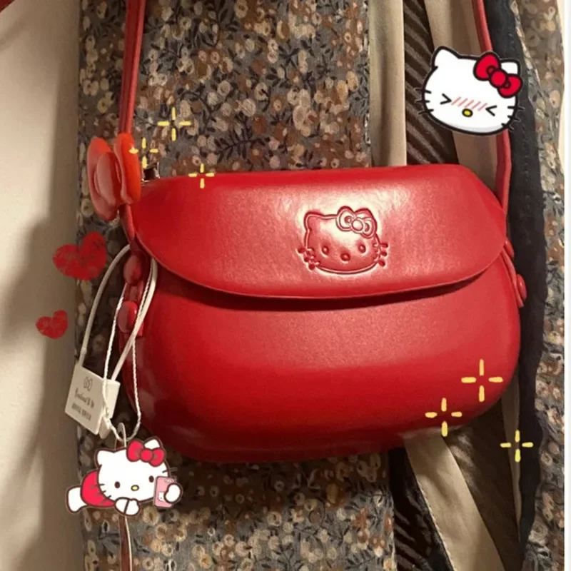 new messenger shoulder bag handbag Sanrio hello kitty cute  girl saddle mobile phone bag