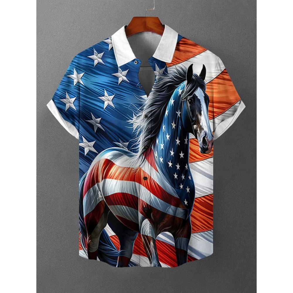 Men's Shirt Summer Casual Fashion Short Sleeved Shirt For Men Loose Breathable Hawaiian Shirt Man Casual Men's Clothing Top