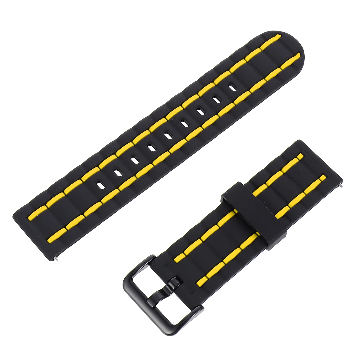 

Dual Tone Textured Silicone Watch Strap Hypoallergenic Scratch Resistant Flexible for Active Lifestyle Ideal Replacement Wrist