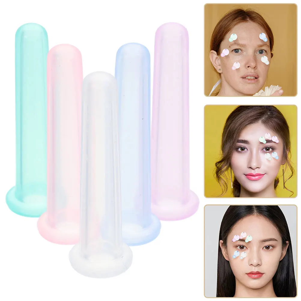 10 قطعة مجموعة الحجامة الوجه سيليكون أكواب شفط المكنسة الكهربائية لمكافحة الشيخوخة العين الوجه الرقبة التجاعيد إزالة تدليك الوجه أدوات العناية بالبشرة