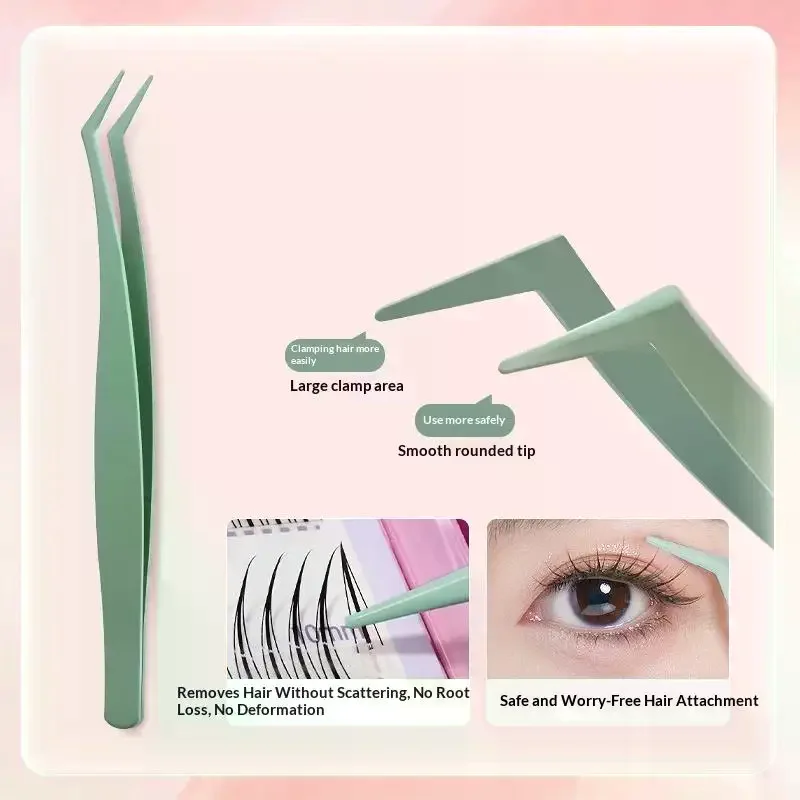 /Kuz/DIY Lashes Tweezers Non-stick No Sticky Anti-adhesive False Eyelashes With Adhesive-free Lashes No Glue Makeup Tool