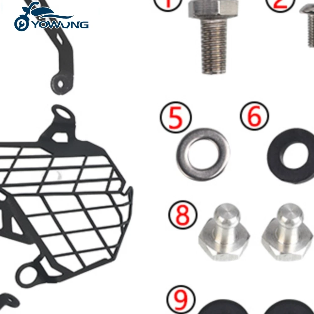 

Защитная решетка фары для мотоциклов Kawasaki KLR 650 2021-2023 и KLR650 2008-2018, защитный кожух для фары KLR-650