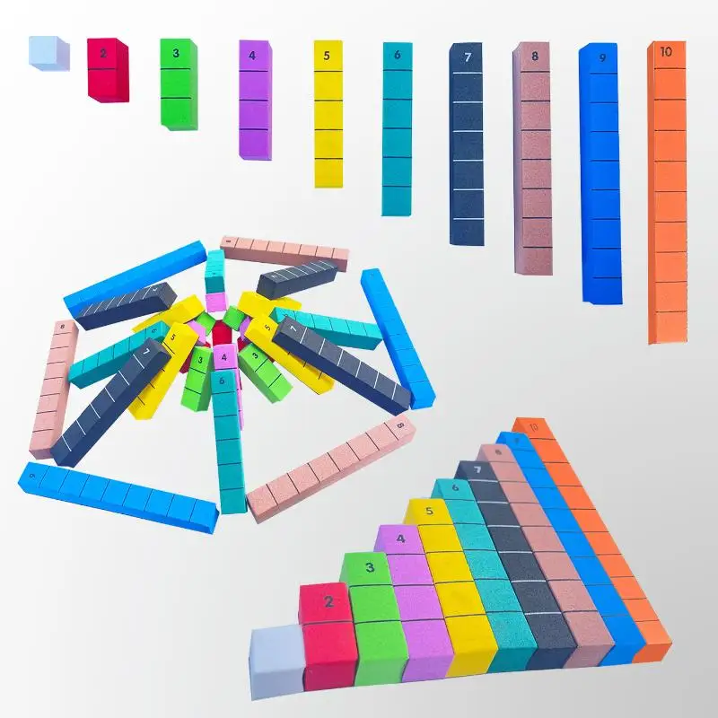 100Pcs Kids Math Plaything Plastic Math Blocks Plastic Base Ten Set Blocks Complete Set Cube Kids Math Plaything Counting Cubes